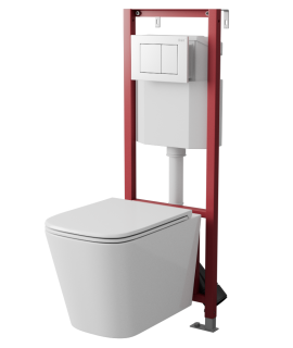 Инсталляция для подвесного унитаза DQ DI8640116 с белой клавишей